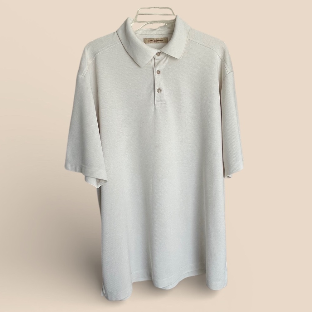 Tommy Bahama Cream Polo Shirt Size XL
